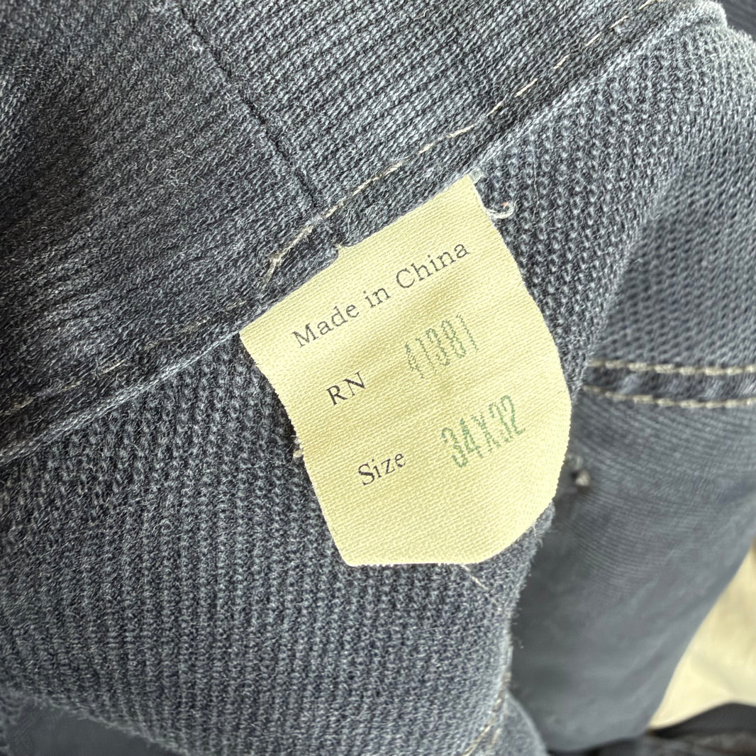 RRL Ribbed Navy Cotton Pants