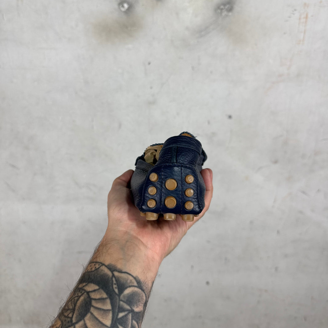 Gucci Navy Driver Flats