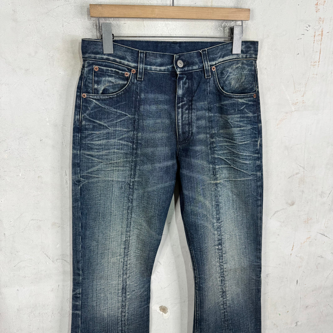 Margiela MM6 Distressed Bootcut Jeans