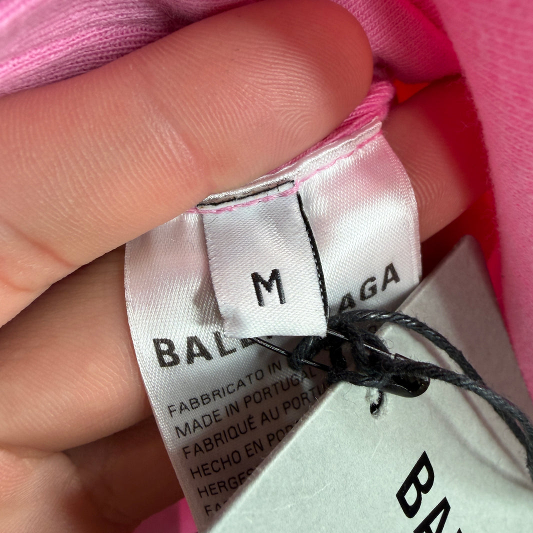 Balenciaga Pink No Logo Zip Up Hoodie