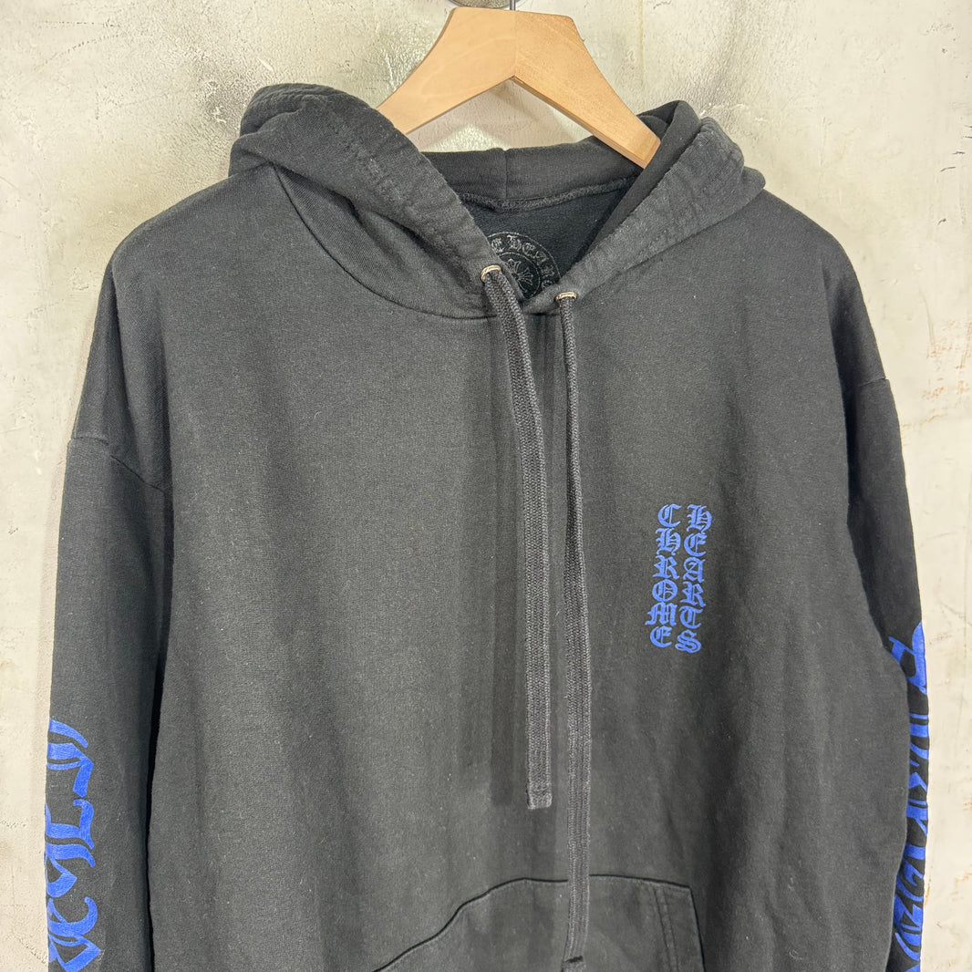 Chrome Hearts Blue Script Pullover Hoodie
