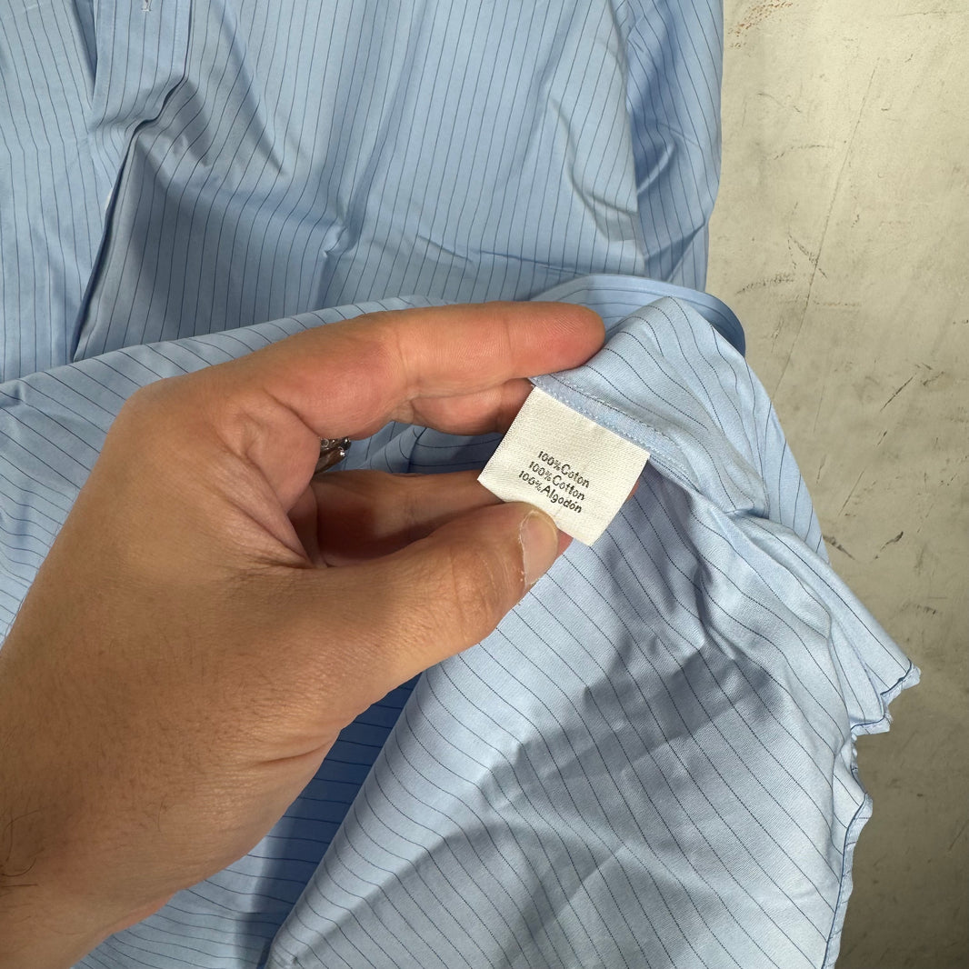 Hermes Blue Pinstriped Button Shirt