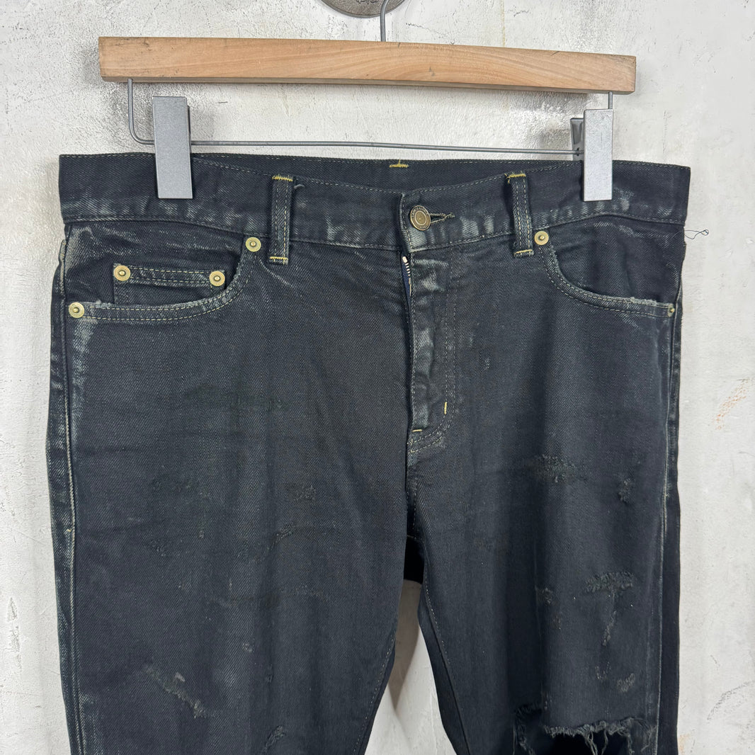 Saint Laurent 2015 Oil Crash Jeans