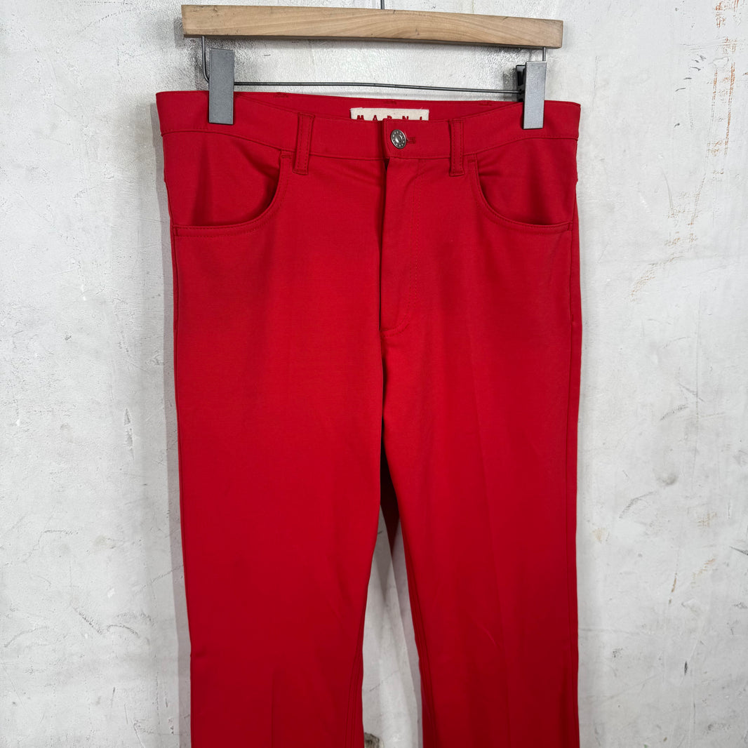 Marni Flared Red Trousers