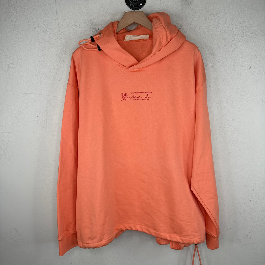Martine Rose Peach Logo Cinch Hoodie