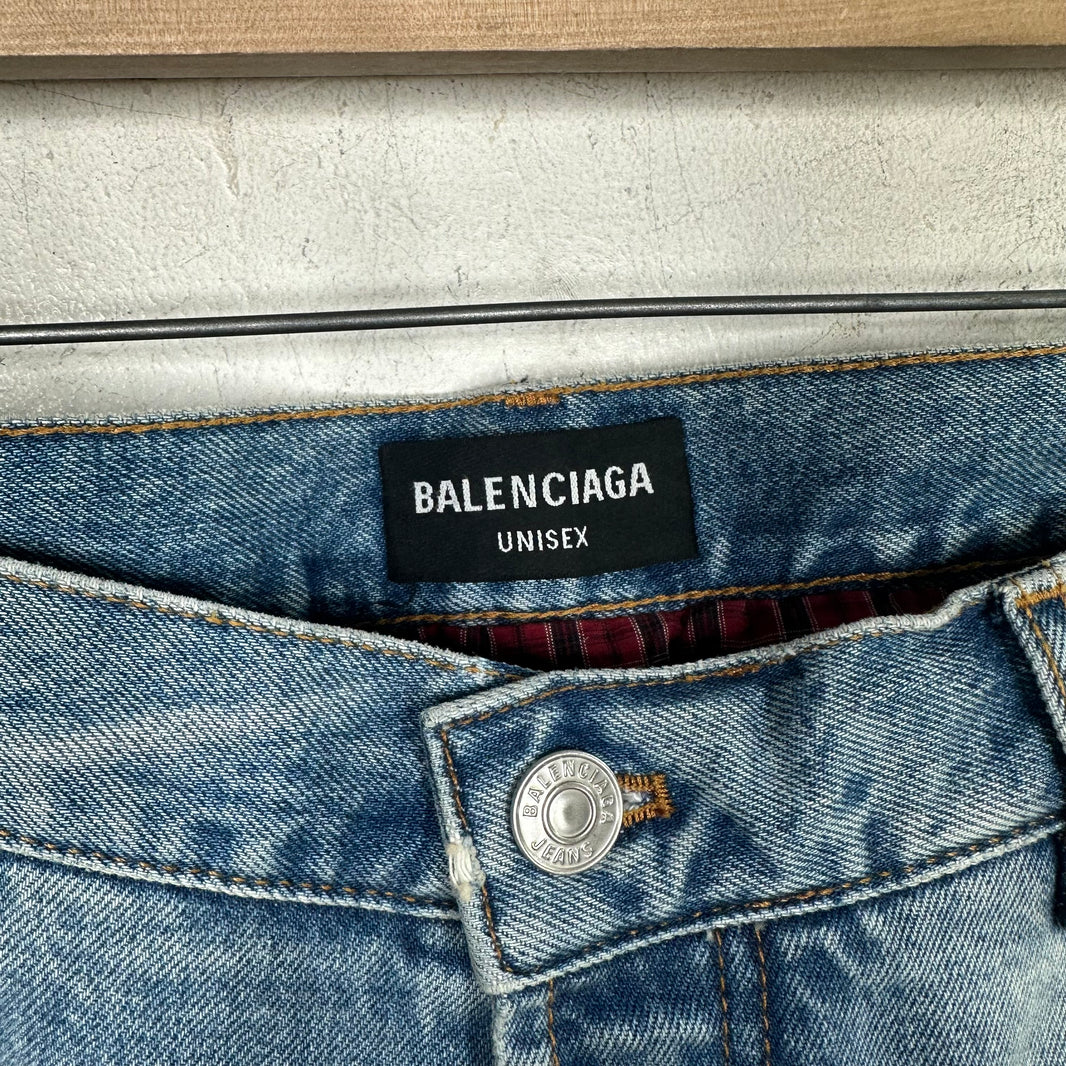 Balenciaga Blue Boxer Distressed Jeans