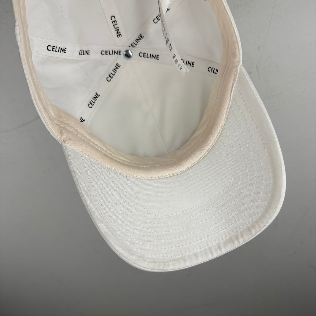 Celine White Logo Hat