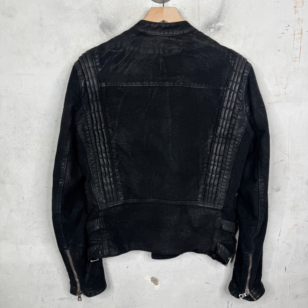 Balmain Brushed Twill Biker Jacket