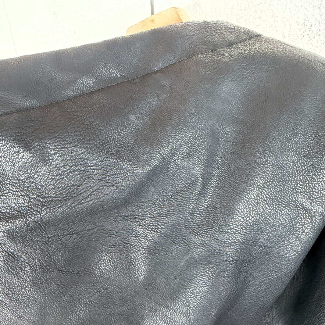 Entire Studios Hooded Faux Leather Bomber Jacket