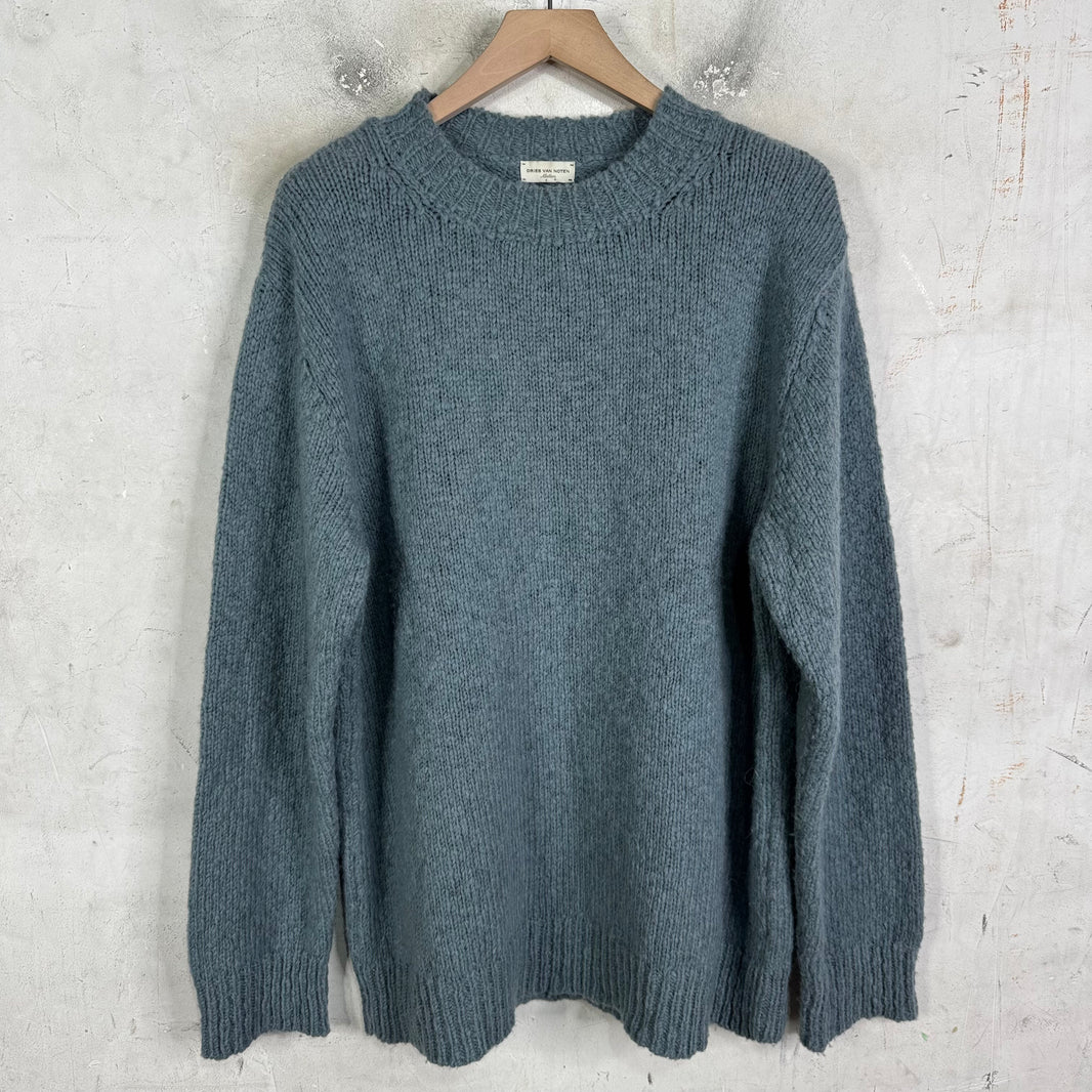 Dries Van Noten Blue Wool Sweater