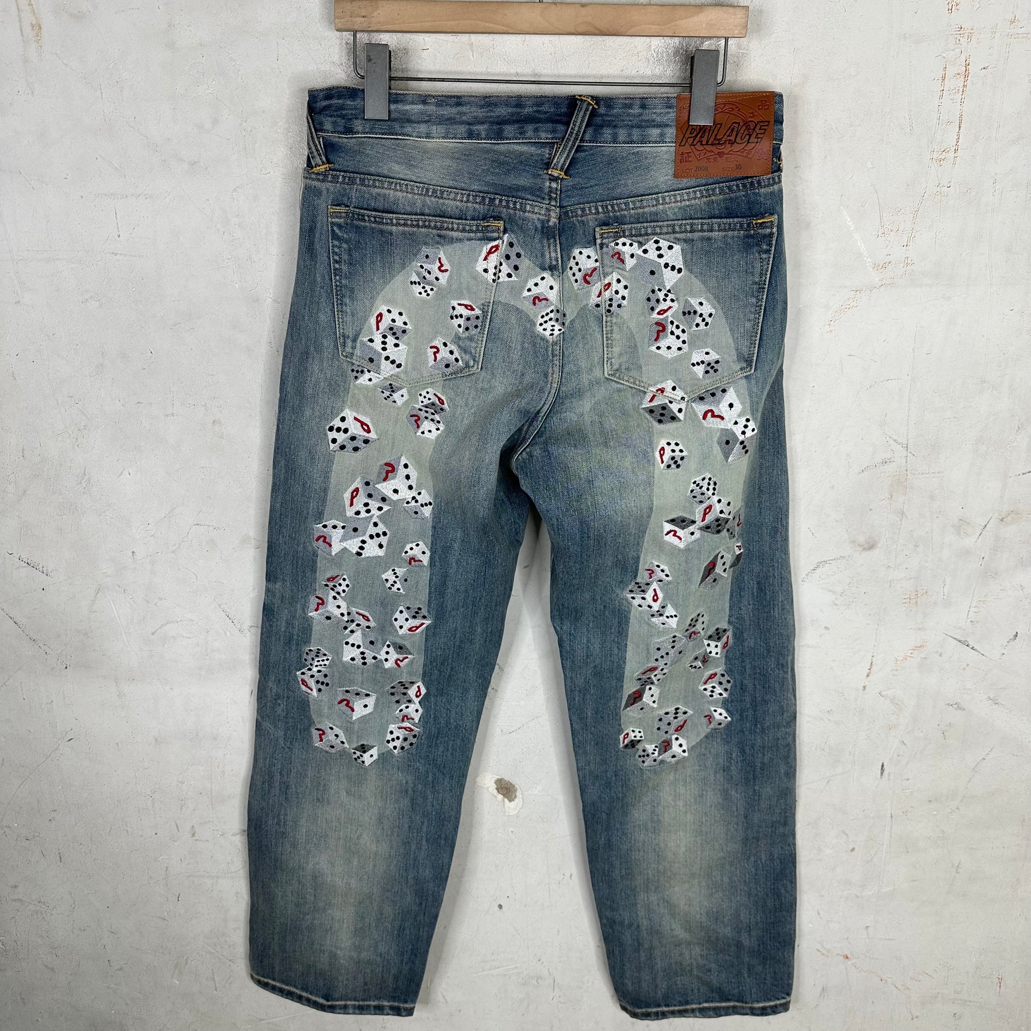 Palace x Evisu Dice Denim Jean Light Wash Men's - SS24 - US