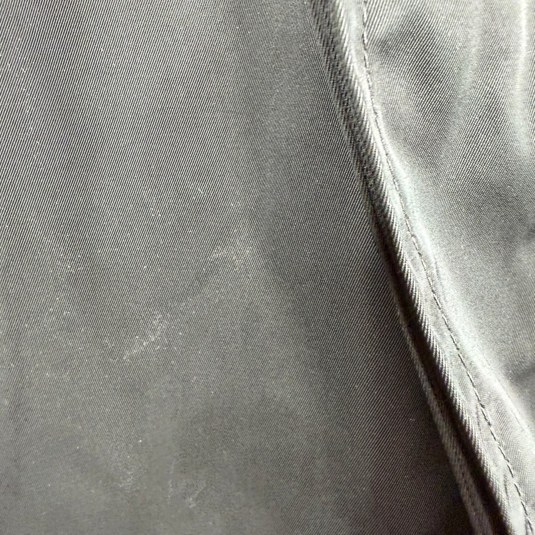 Raf Simons Black Nylon Collar Strap Trench Coat