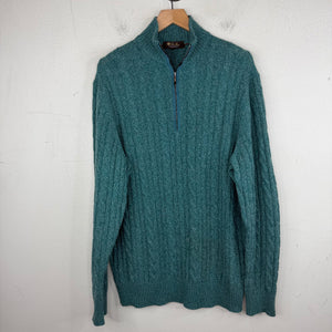Loro Piana Teal Baby Cashmere Quarter Zip Jacket