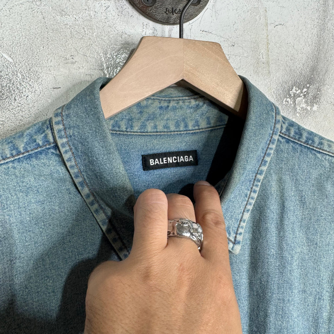 Balenciaga Denim Arm Slit Overshirt