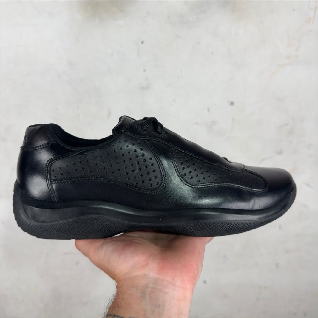 Prada Perforated Black Leather America Cups