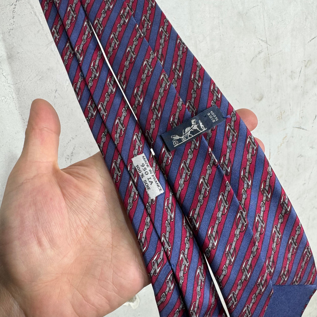 Hermes Silk Horsebit Tie