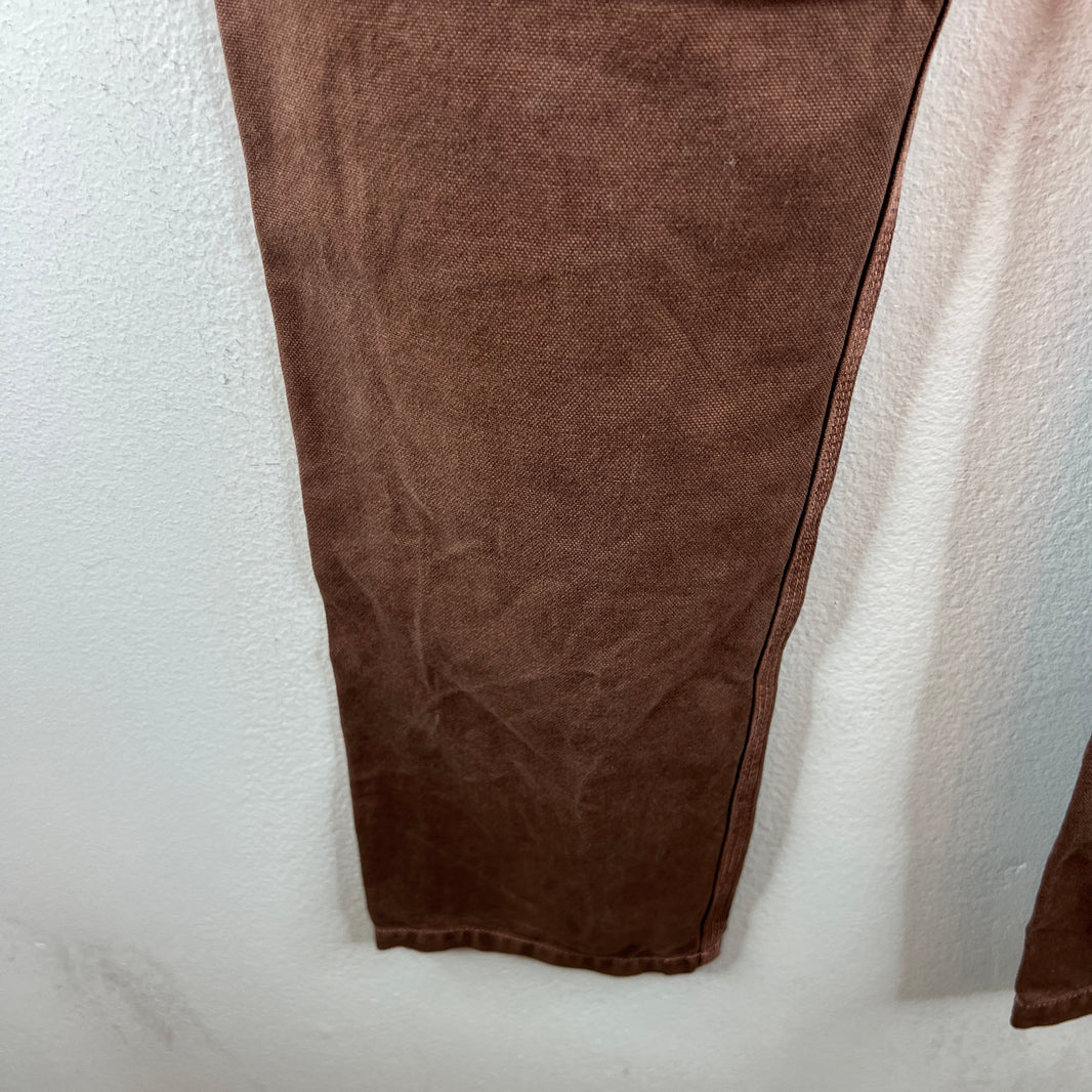 Kapital Red Buckleback Straight Leg Trousers