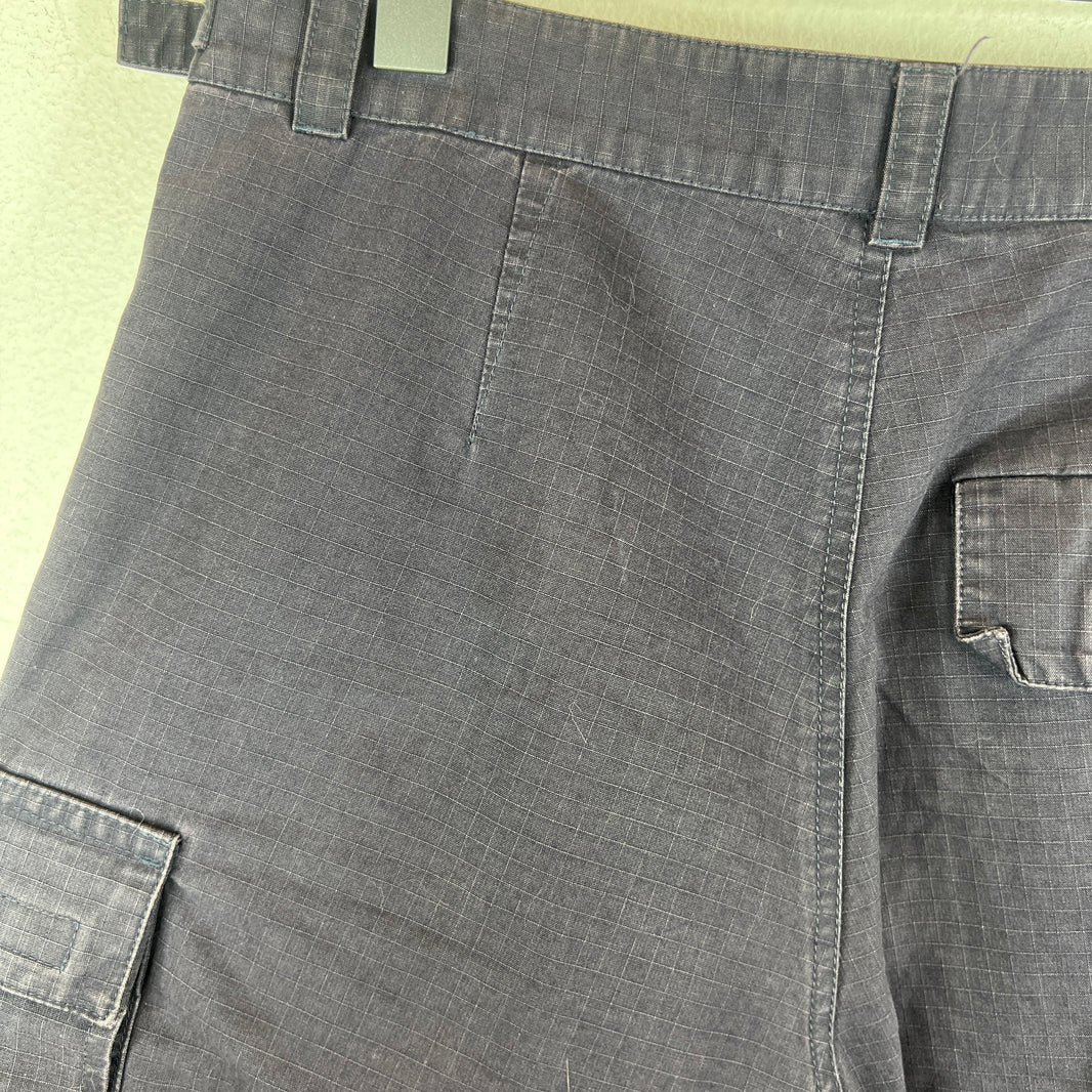 Balenciaga Navy Ripstop Convertible Cargo Trousers