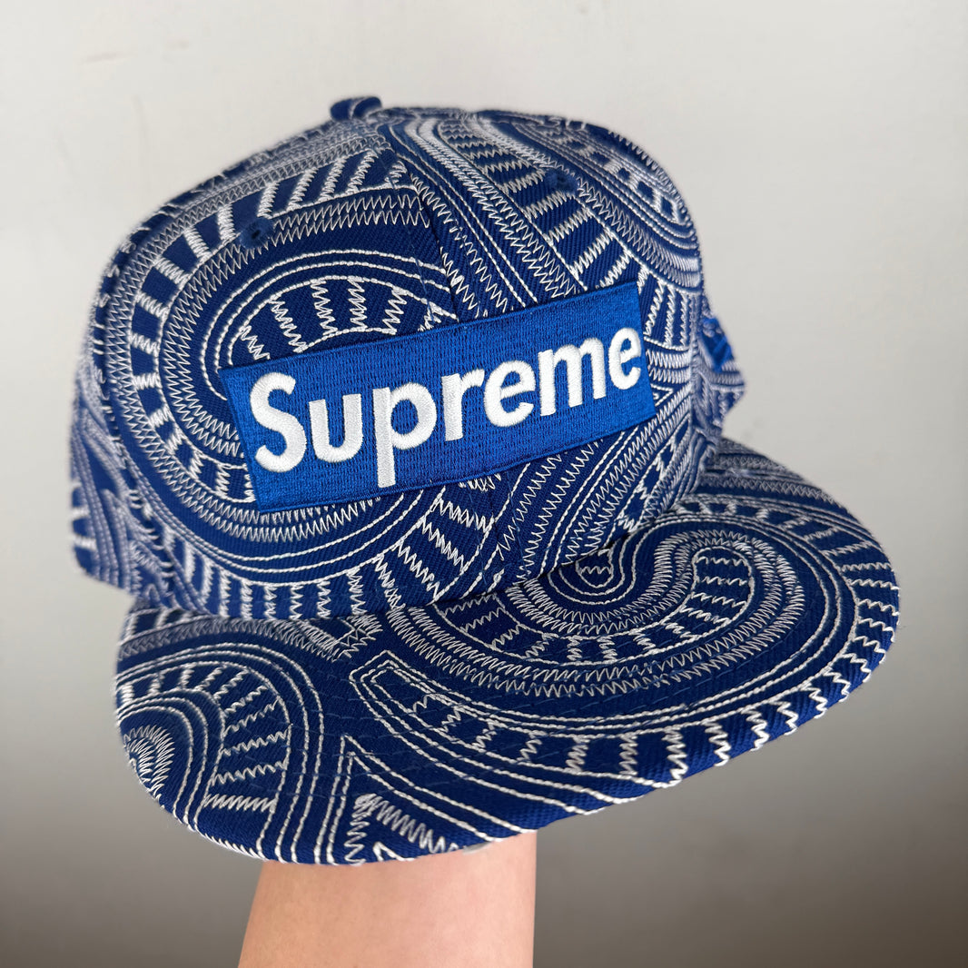 Supreme Blue Chainstitch Fitted Hat