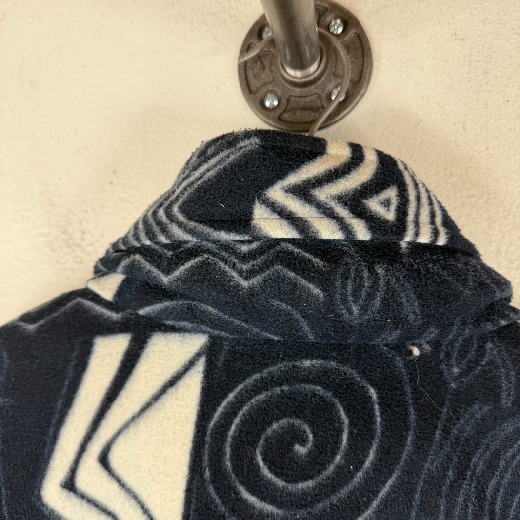Balenciaga Spiral Abstract Fleece Zip Jacket