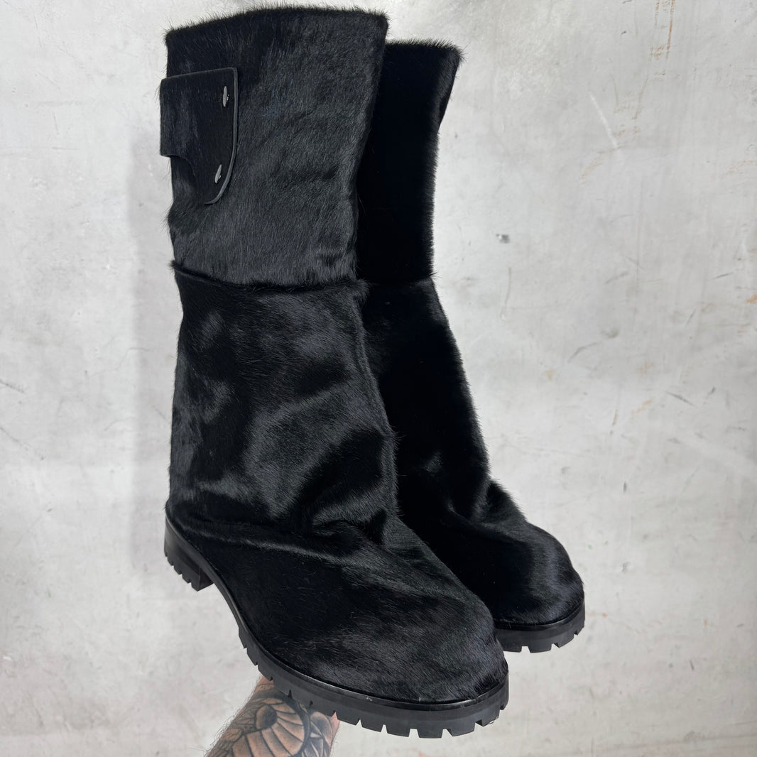 424 Black Ponyhair Dragonrider Boots