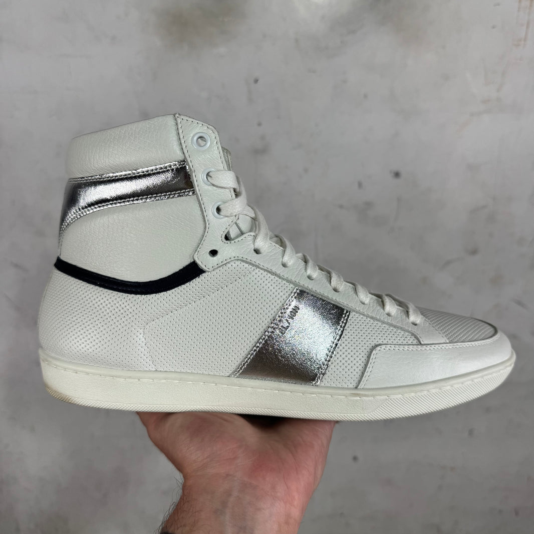 Saint Laurent White/Silver SL/10H Sneakers