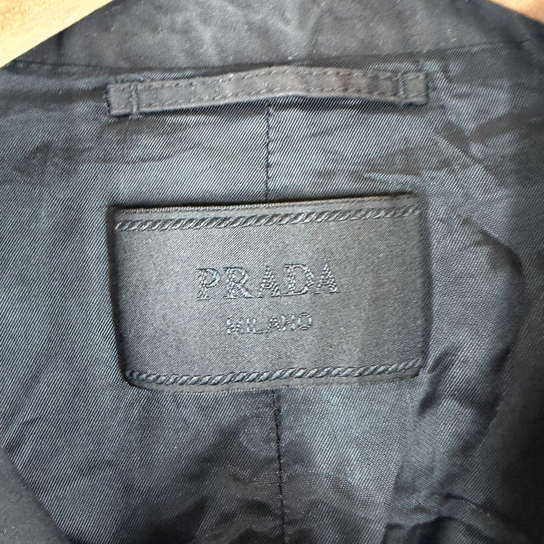 Prada Nylon Hidden Single Breast Blazer Jacket