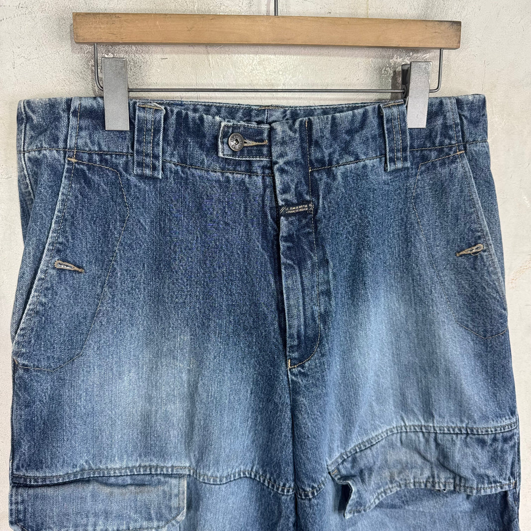Girbaud Vintage Red Strap Cargo Jeans