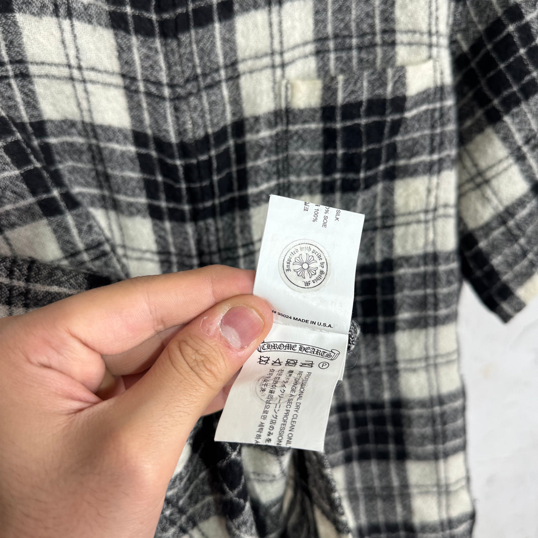 Chrome Hearts Plaid Wool Zipped S/S Shirt