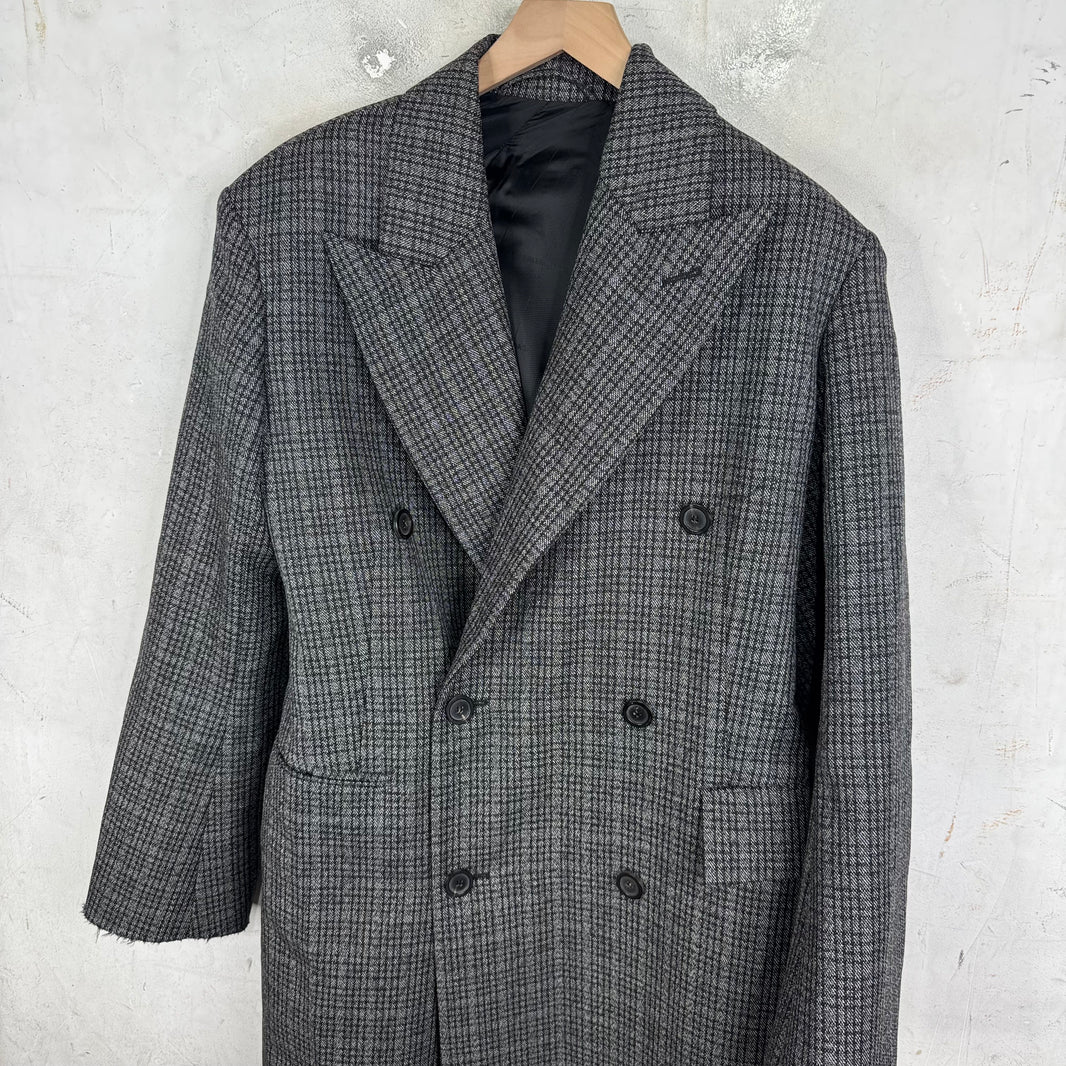 Balenciaga Plaid Long Trench Coat