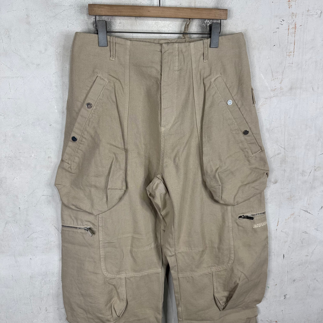 Jacquemus Beige Loose Cargos
