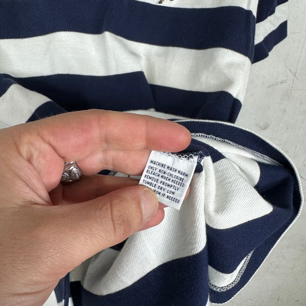 Ralph Lauren Navy Striped Realistic Big Pony Polo