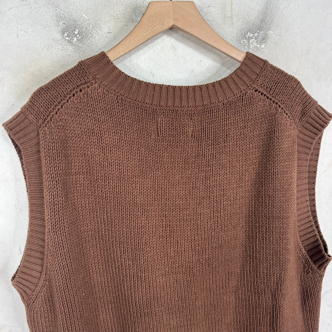 Doublet Frayed Knitted Sweater Vest