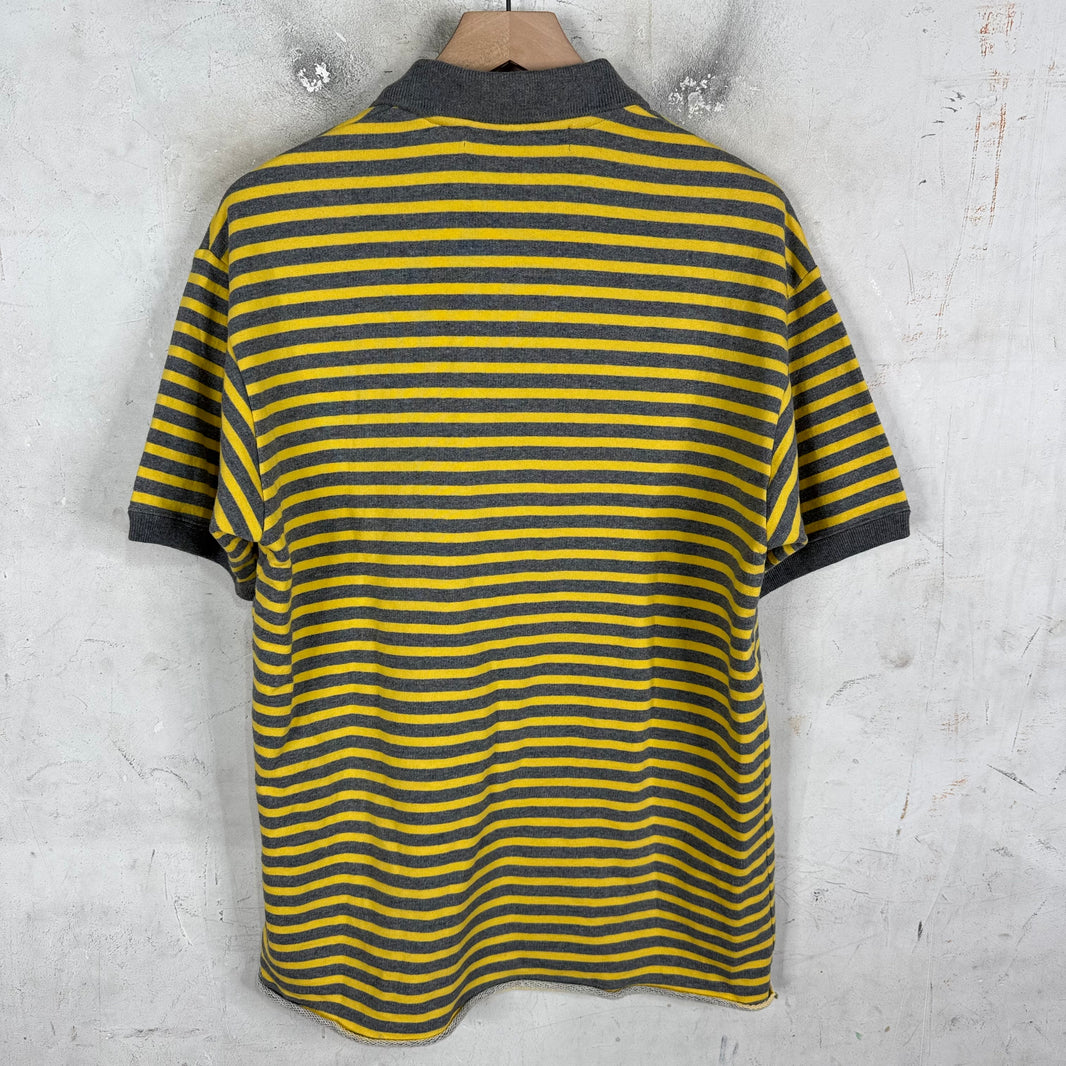 Junya Watanabe Yellow Striped Heavy Polo