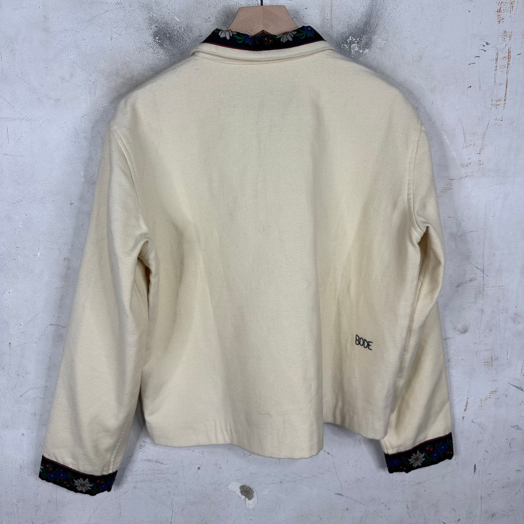 Bode Ecru Alpine Pullover Jacket
