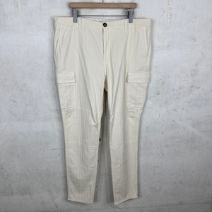 Brunello Cucinelli Cream Herringbone Cargos