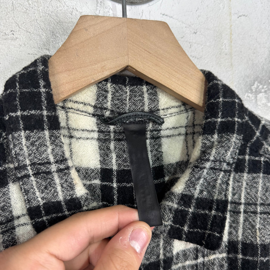 Chrome Hearts Plaid Wool Zipped S/S Shirt
