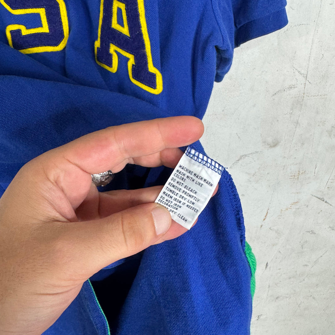 Ralph Lauren Blue/Yellow USA Arc Pony Polo