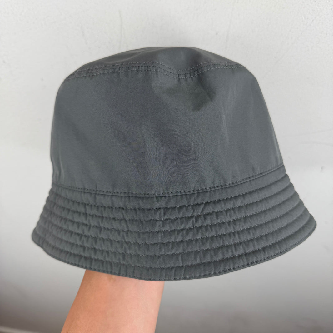 Prada Grey Linea Rossa Bucket Hat