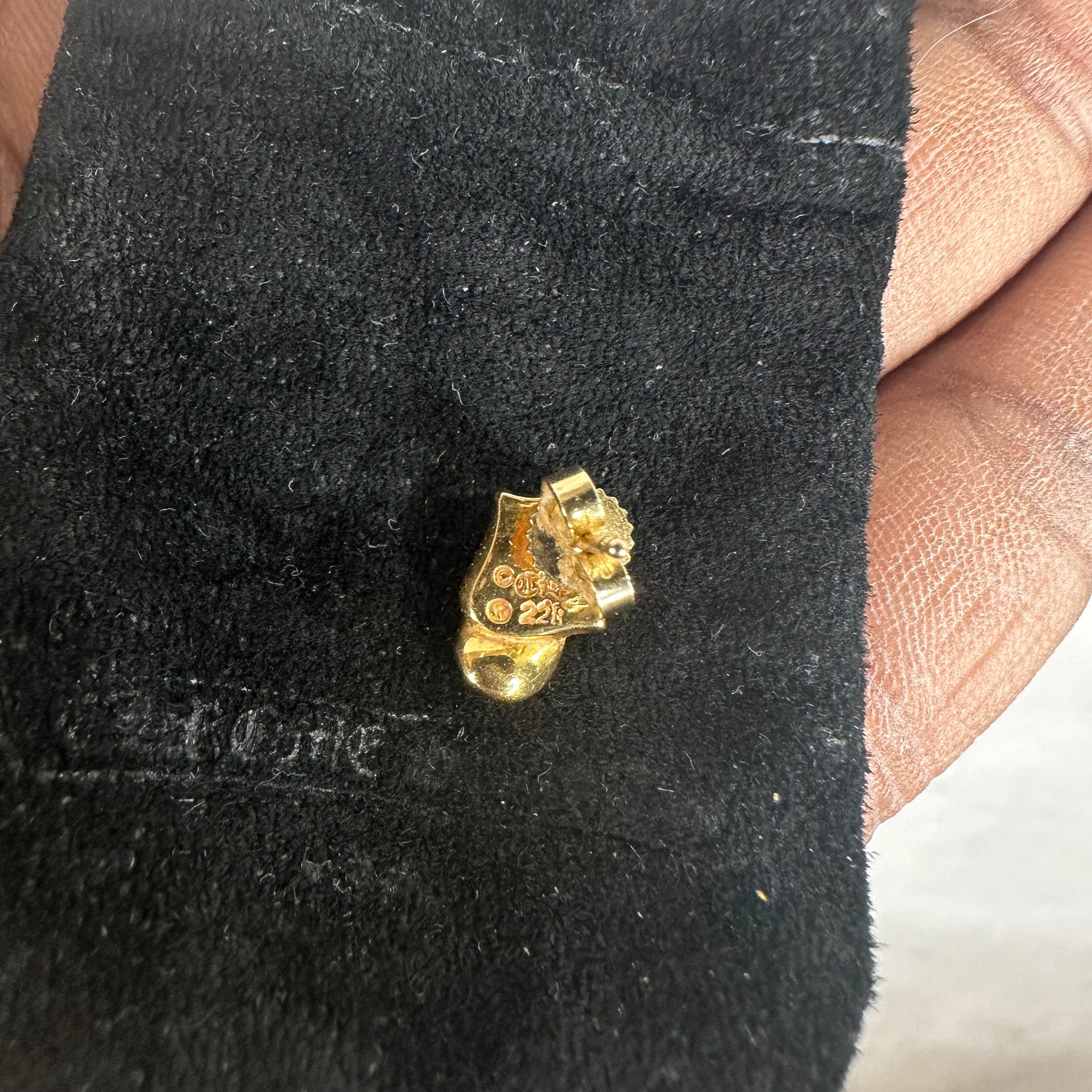 Chrome Hearts Gold Rolling Stones Earring