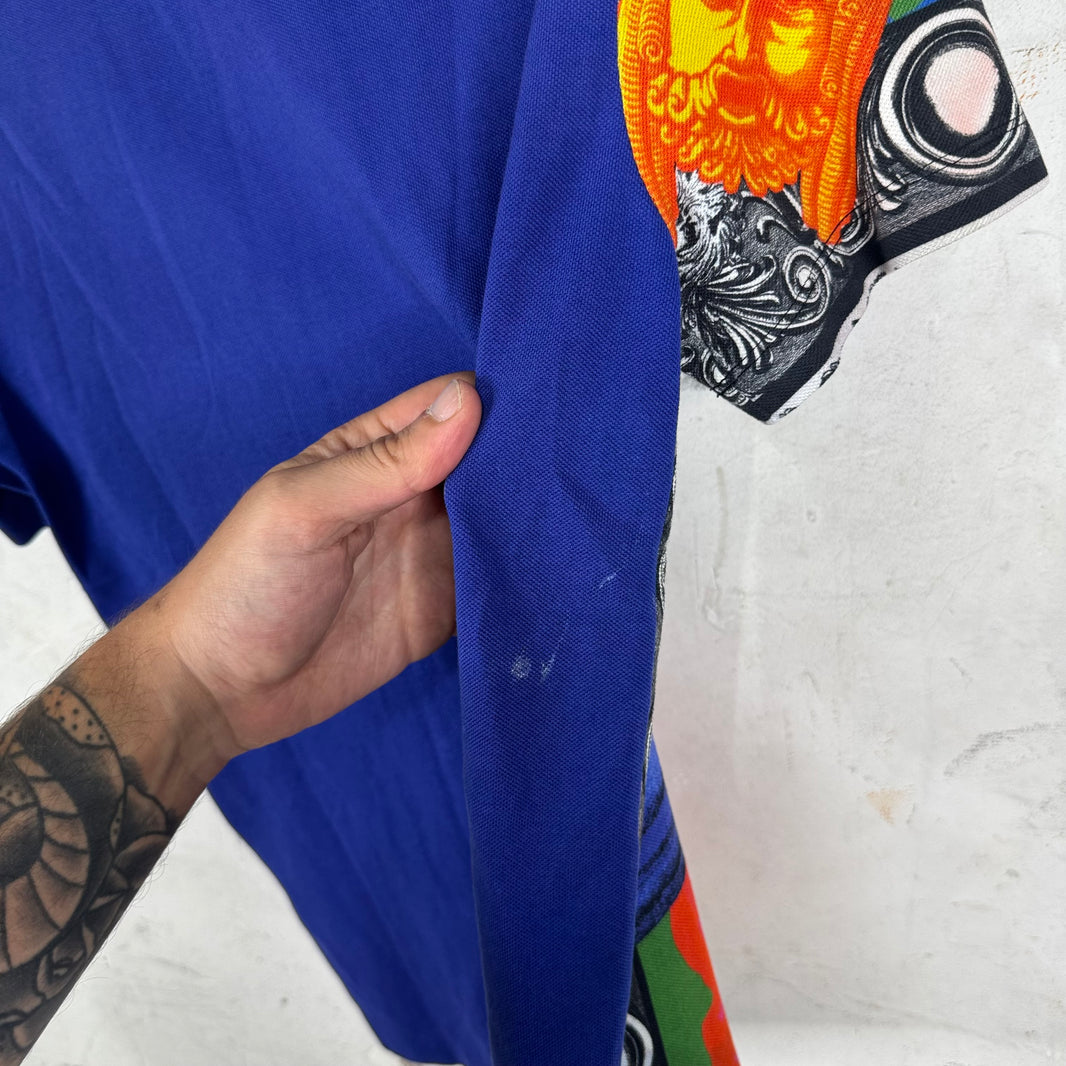 Versace Patterned Split Polo