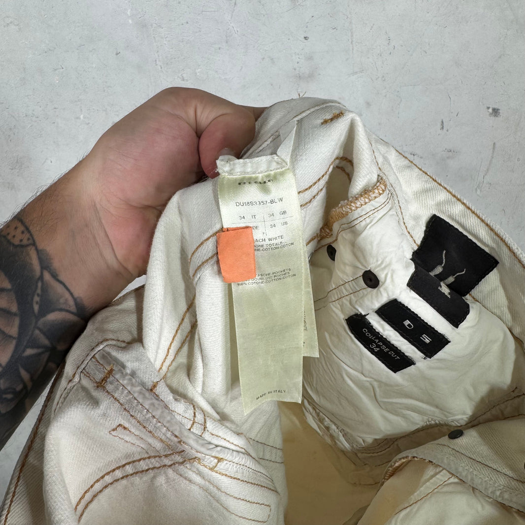 DRKSHDW White Collapse Cut Jeans