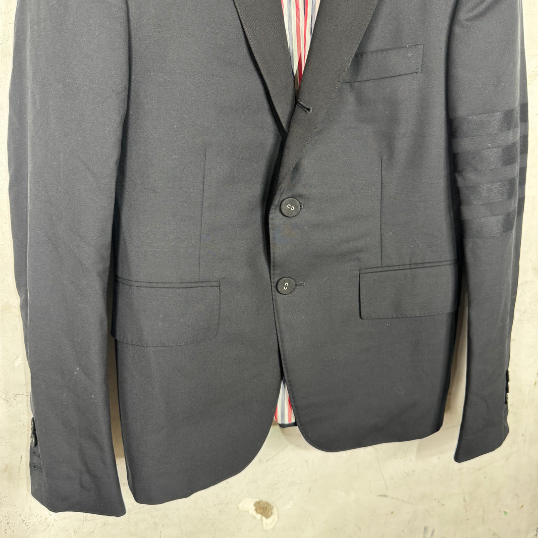 Thom Browne Black Classic Striped Blazer