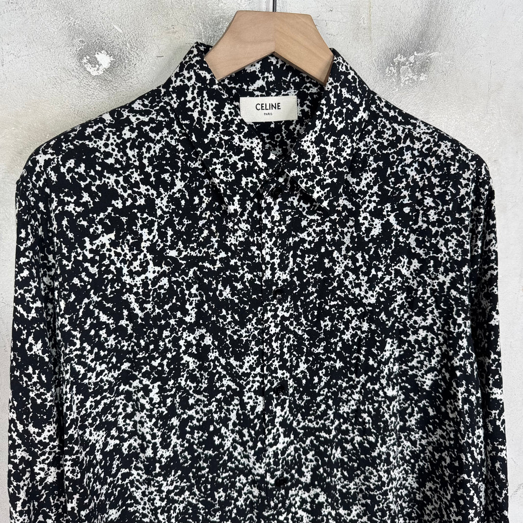 Celine Speckle Print LS Shirt