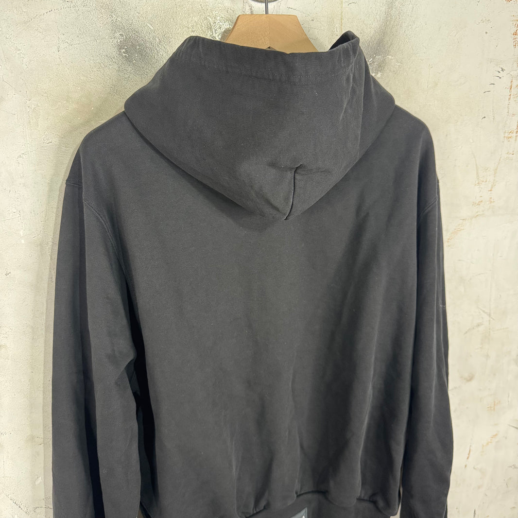 Balenciaga Shrunken Tab Logo Zip Hoodie