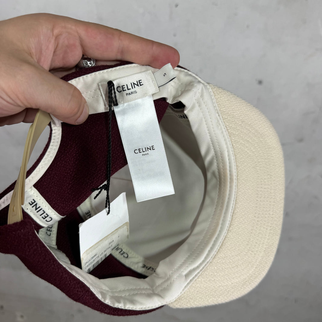 Celine Chenille "C" Wool Baseball Hat