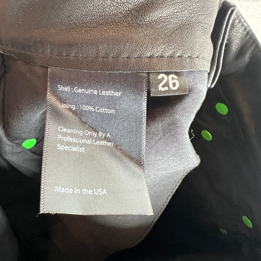 Endless Denim Black/Green Leather Pants