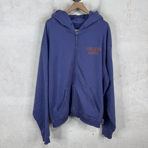 Gallery Dept Purple Zip Logo Hoodie