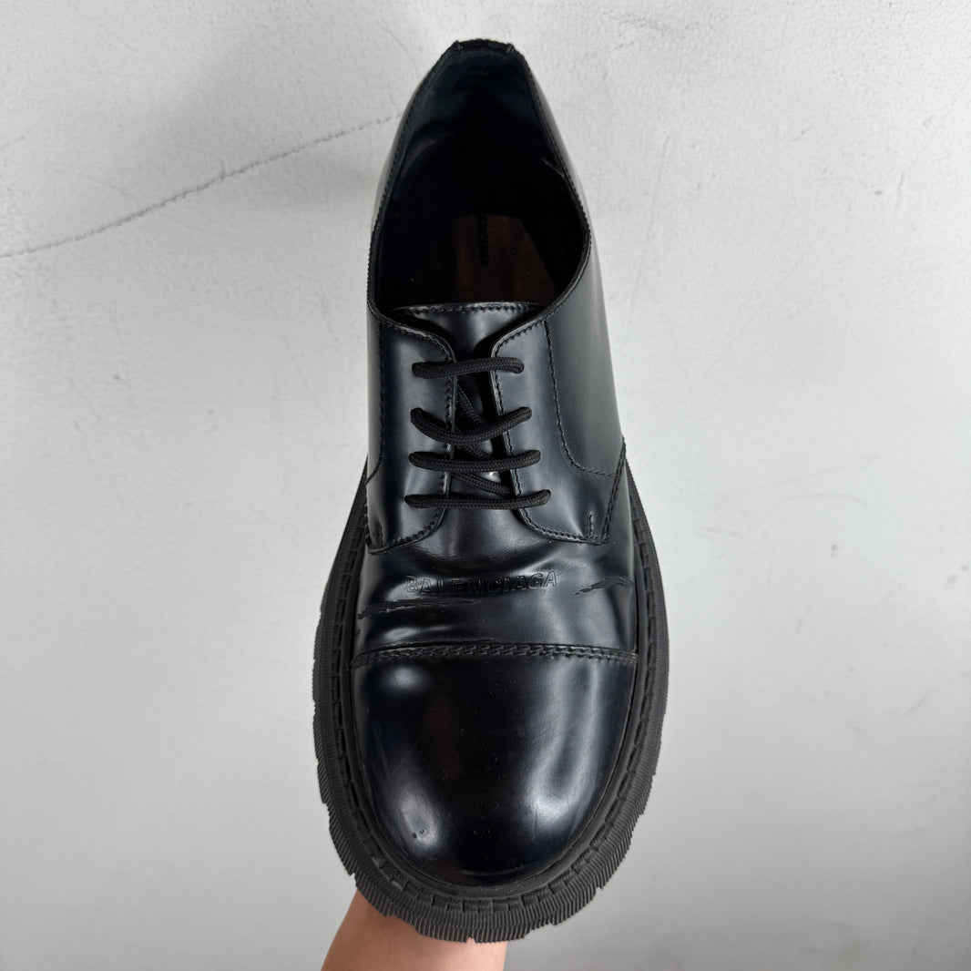 Balenciaga Black Tractor Derbies