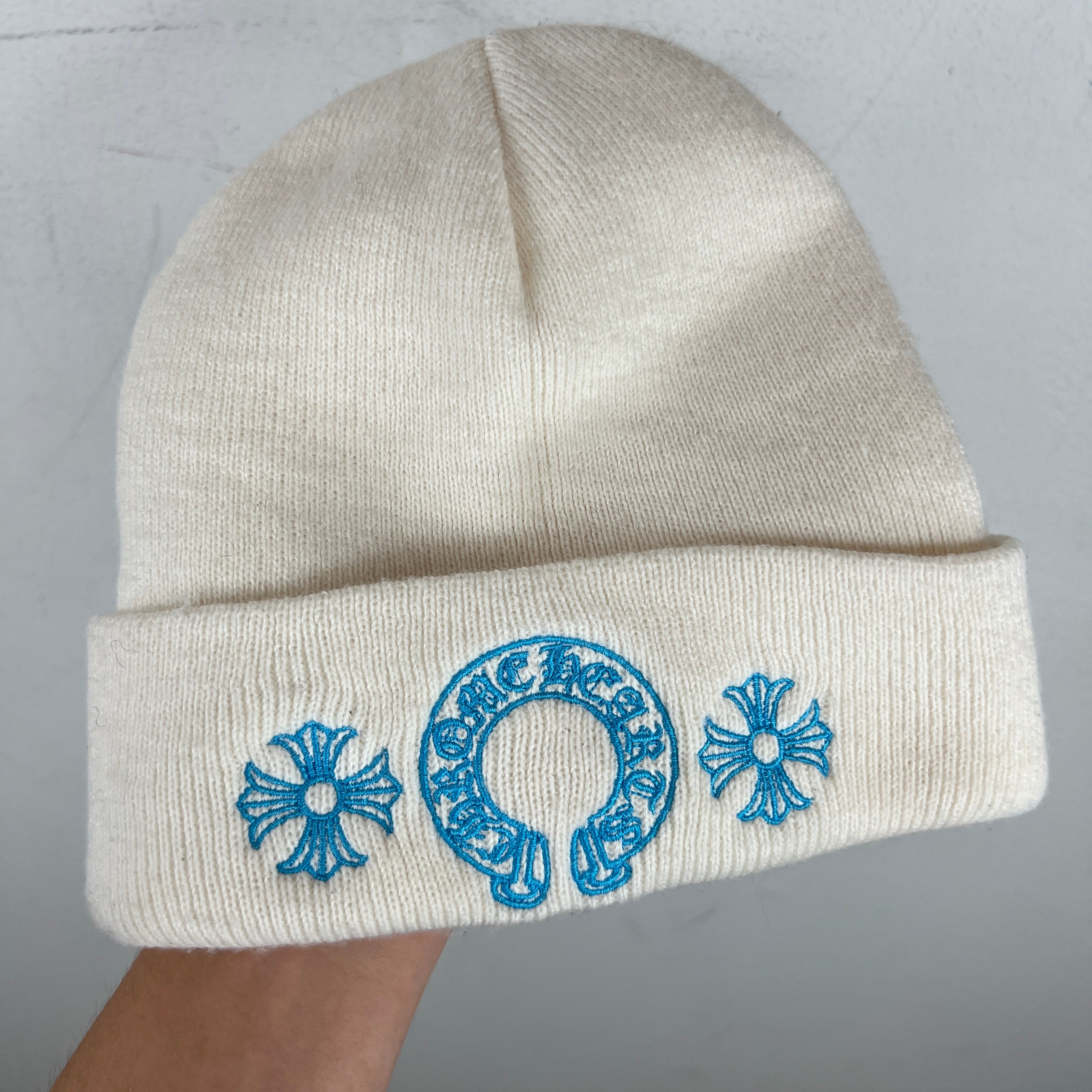 Chrome Hearts White Plus/Horseshoe Beanie – www.Lukes.store